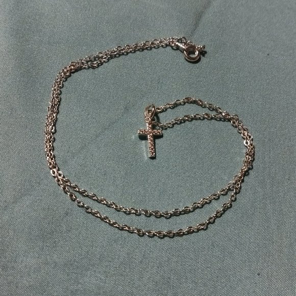 Stirling LA CN Dainty Cross Necklace - Picture 11 of 11